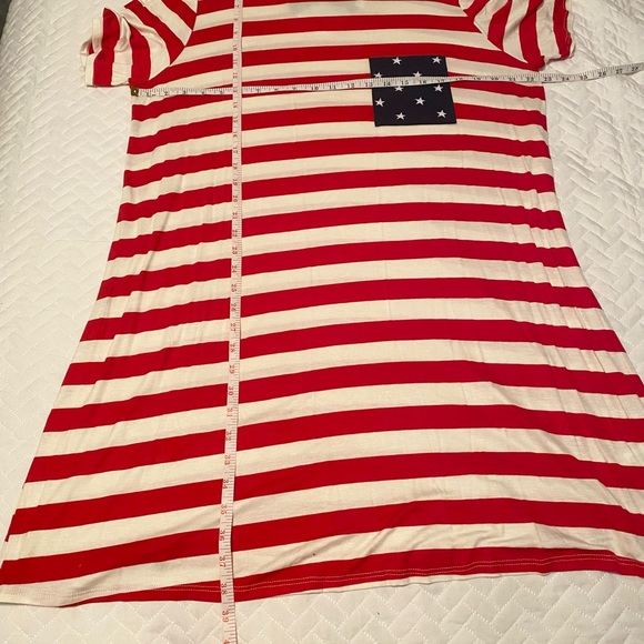 Chic Soul Stars And Stripes Short Sleeve Dress - Picture 5 of 5